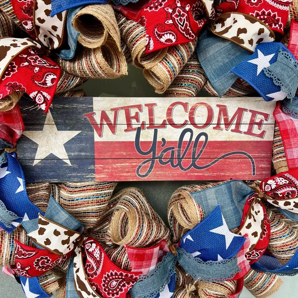 Texas “Welcome Y’all” Wreath